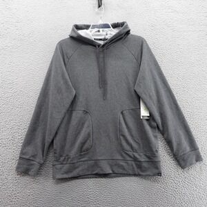 Gaiam Lotus OB Fitness Slim Fit Hoodie M Gray Heather Men Drawstring Pockets NWT